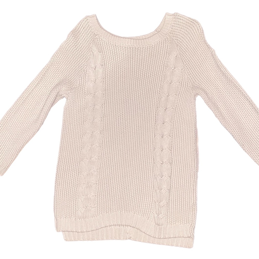 Cynthia Rowley Knit Sweater size Medium tan with large buttons